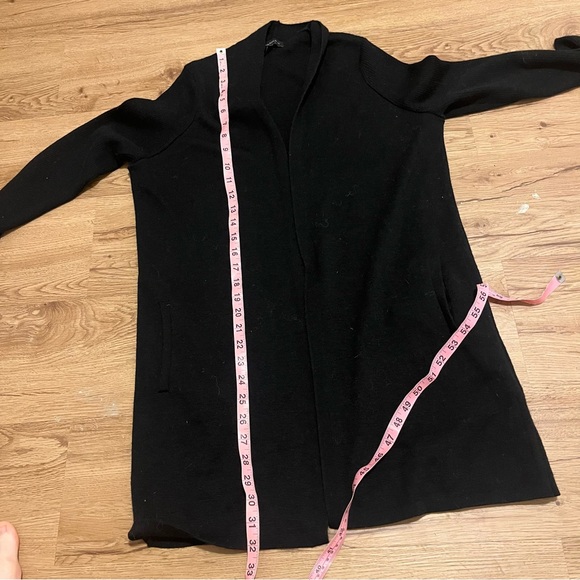 Banana Republic size Medium Black Open Front Longline Cardigan - Picture 5 of 7